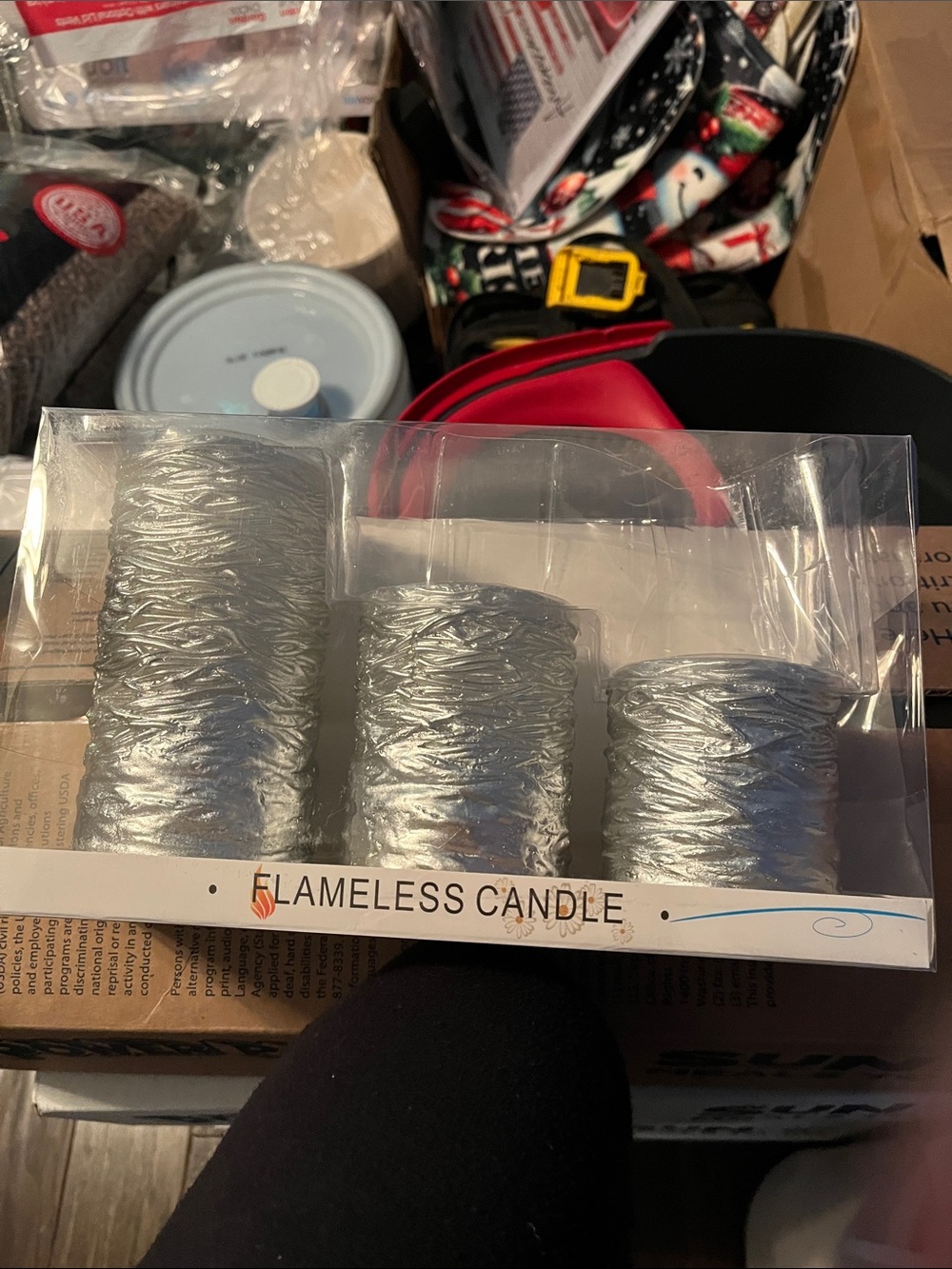 Flameless Silver Votive Candle Set - 3 Pack